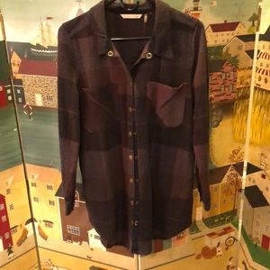 Long purple flannel